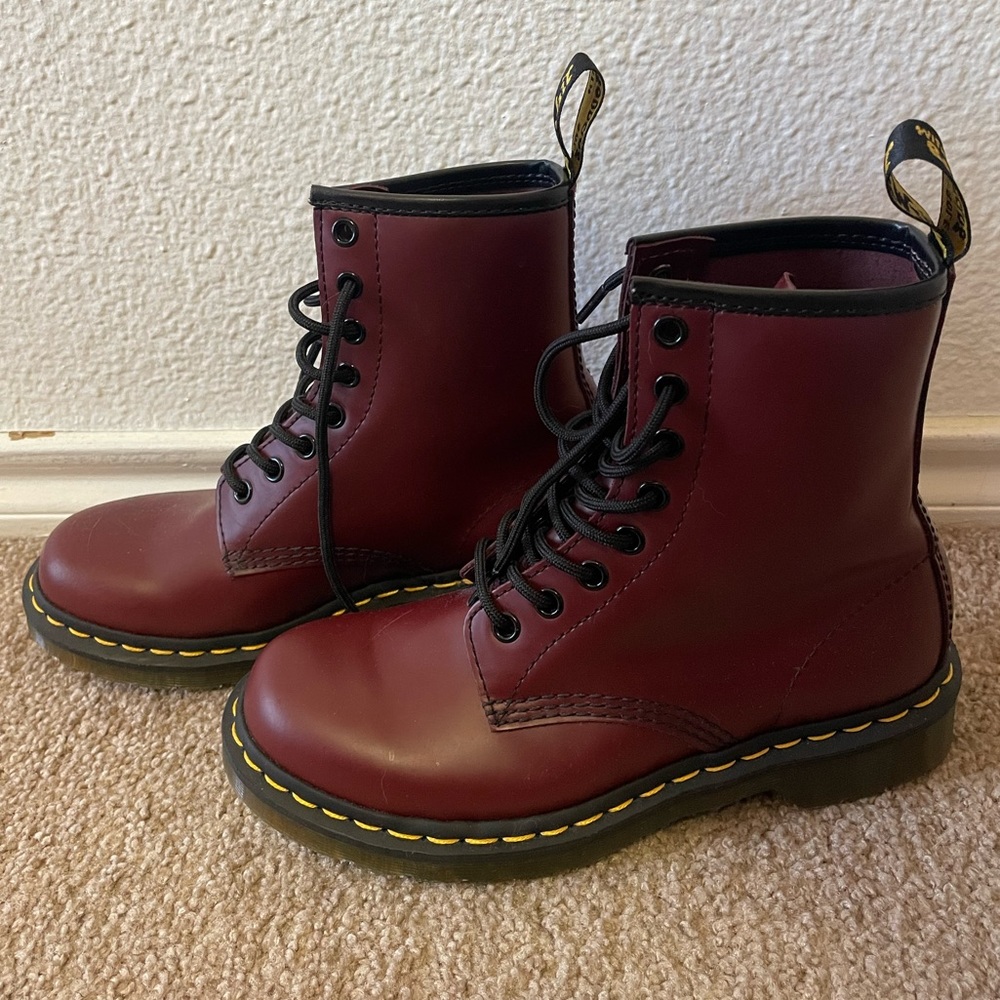 Maroon Dr.Marten. Never been used. Don’t have the box. Not broken in.